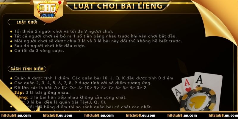 Giao diện bàn chơi liêng tại Hitclub hiển thị rõ các vòng tố