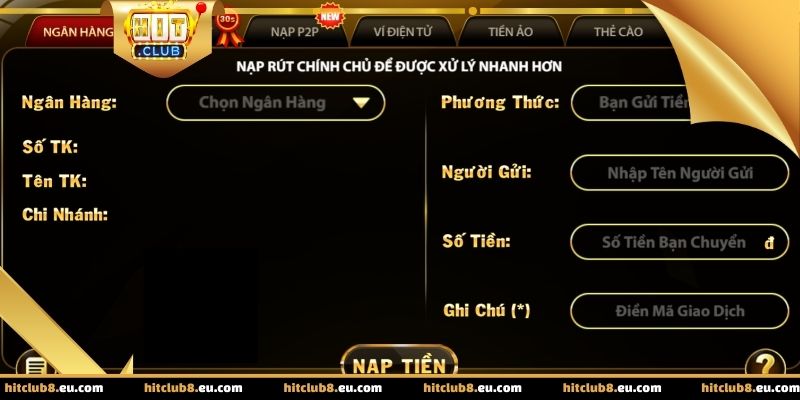 Giới thiệu khái quát quy trình nạp tiền