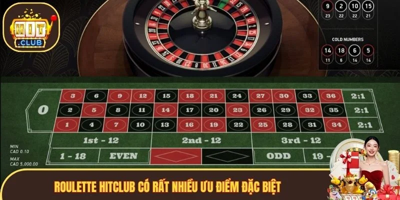 Roulette Hitclub có rất nhiều ưu điểm đặc biệt